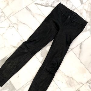 J Brand Leather Skinny Jeans